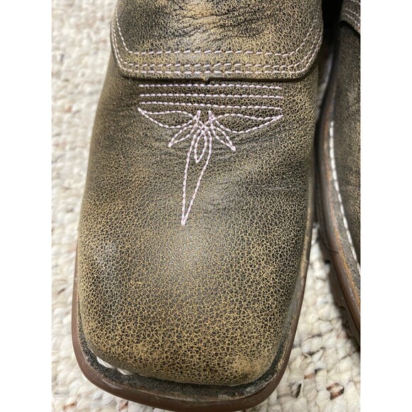 Rocky Big Girls Legacy 32 Waterproof Western Boot-Broad Square Toe Brown/Pink - Picture 7 of 12